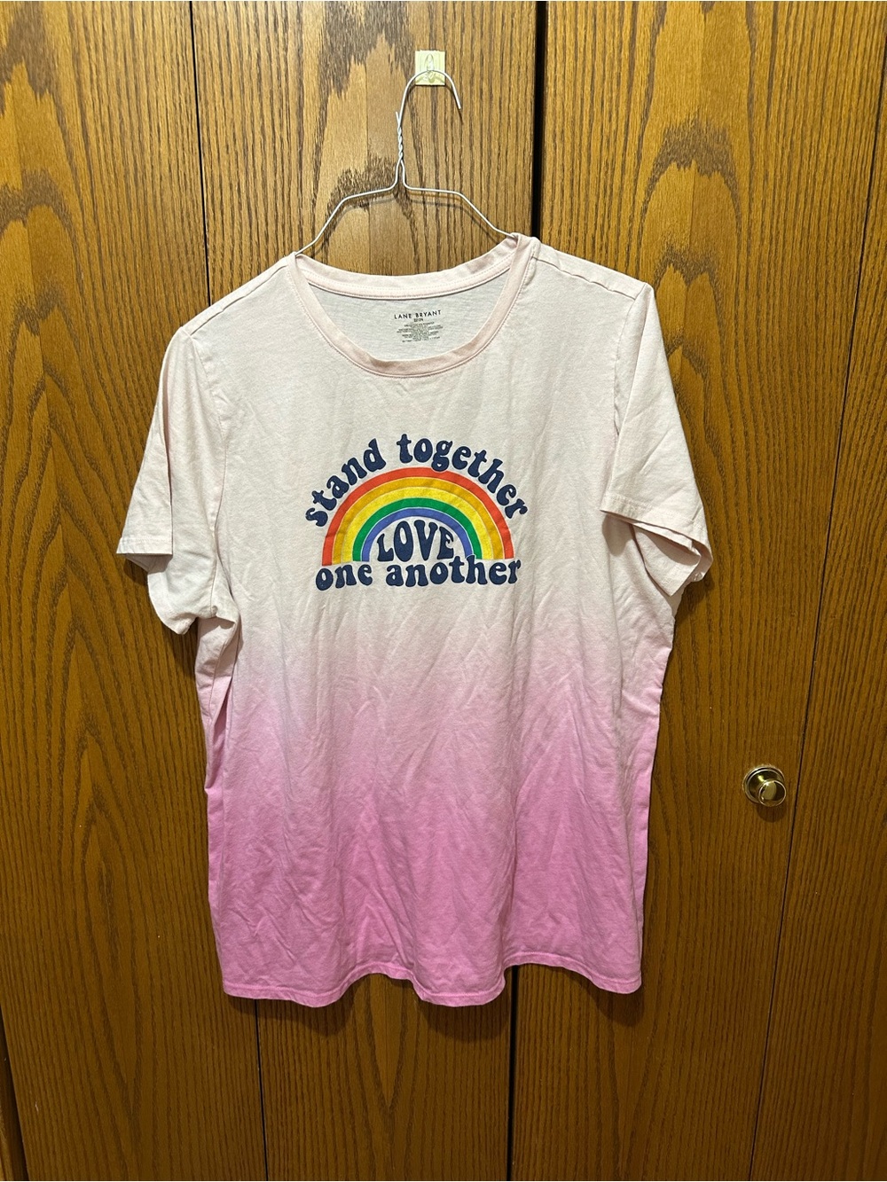Lane Bryant 22/24 Rainbow Ombre Love Graphic Tee Plus Size